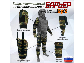 Комплект противоосколочной защиты "Барьер". Класс защиты Бр 2. Цвет: камуфляж.